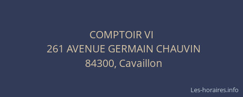COMPTOIR VI