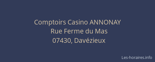 Comptoirs Casino ANNONAY