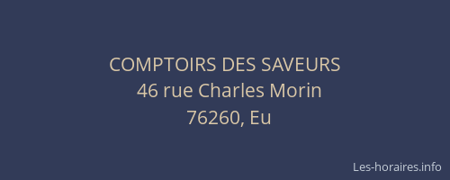 COMPTOIRS DES SAVEURS