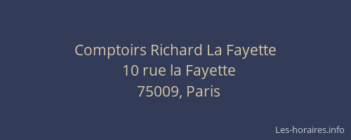 Comptoirs Richard La Fayette