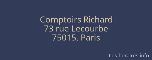 Comptoirs Richard