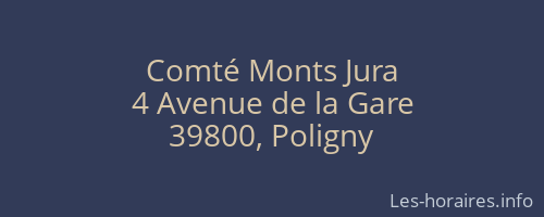 Comté Monts Jura