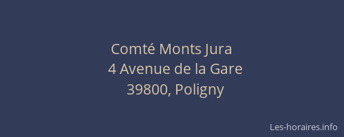 Comté Monts Jura