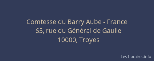 Comtesse du Barry Aube - France