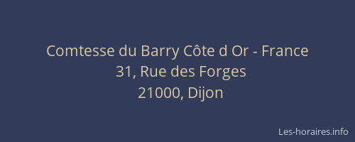 Comtesse du Barry Côte d Or - France