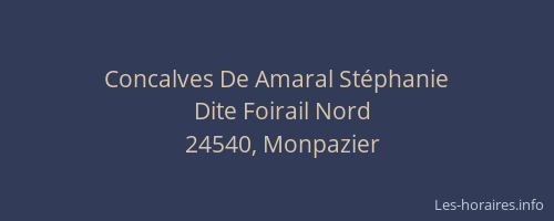 Concalves De Amaral St&eacute;phanie