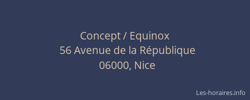 Concept / Equinox