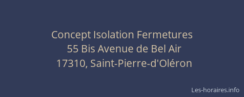 Concept Isolation Fermetures