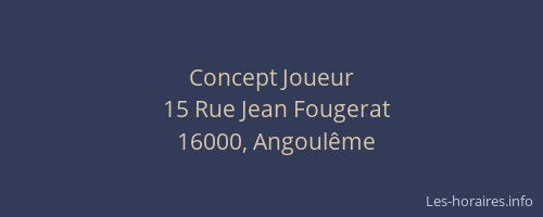 Concept Joueur