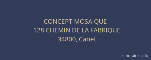 CONCEPT MOSAIQUE