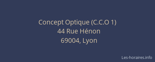 Concept Optique (C.C.O 1)