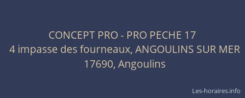 CONCEPT PRO - PRO PECHE 17