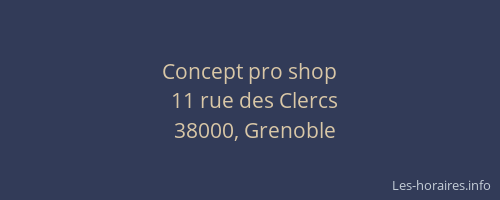Concept pro shop