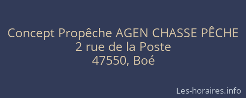 Concept Propêche AGEN CHASSE PÊCHE