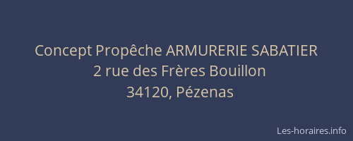 Concept Propêche ARMURERIE SABATIER