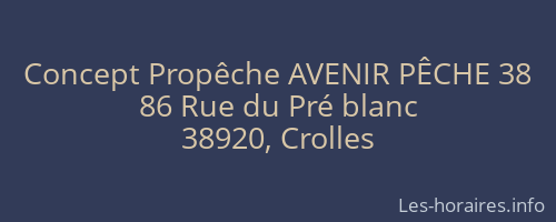 Concept Propêche AVENIR PÊCHE 38