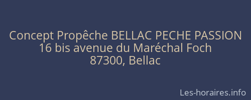 Concept Propêche BELLAC PECHE PASSION