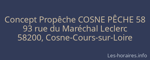Concept Propêche COSNE PÊCHE 58