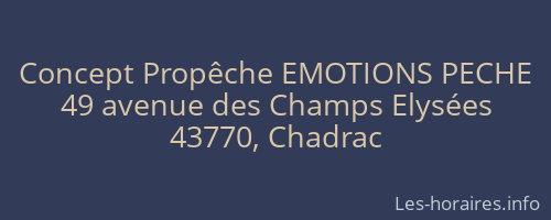 Concept Propêche EMOTIONS PECHE