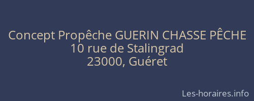 Concept Propêche GUERIN CHASSE PÊCHE