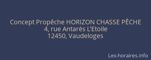 Concept Propêche HORIZON CHASSE PÊCHE