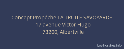 Concept Propêche LA TRUITE SAVOYARDE