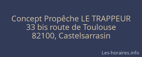 Concept Propêche LE TRAPPEUR