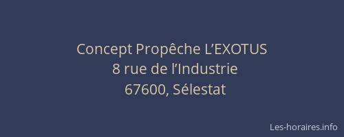 Concept Propêche L’EXOTUS