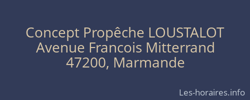 Concept Propêche LOUSTALOT
