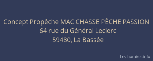 Concept Propêche MAC CHASSE PÊCHE PASSION