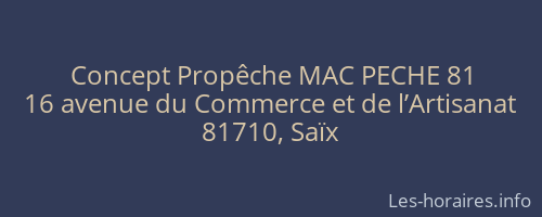 Concept Propêche MAC PECHE 81