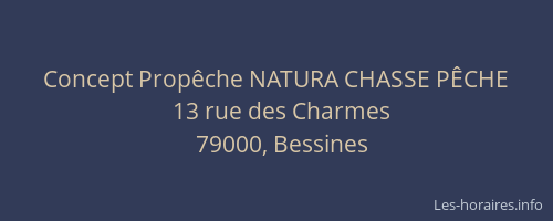 Concept Propêche NATURA CHASSE PÊCHE