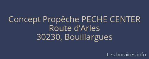 Concept Propêche PECHE CENTER