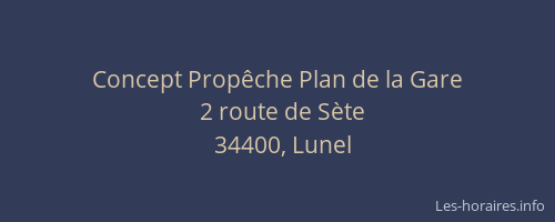 Concept Propêche Plan de la Gare