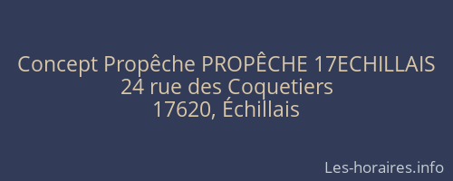 Concept Propêche PROPÊCHE 17ECHILLAIS
