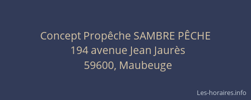 Concept Propêche SAMBRE PÊCHE