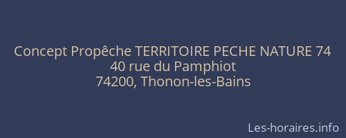 Concept Propêche TERRITOIRE PECHE NATURE 74