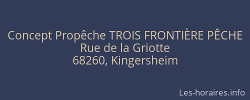 Concept Propêche TROIS FRONTIÈRE PÊCHE