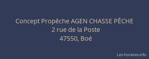Concept Prop&ecirc;che AGEN CHASSE P&Ecirc;CHE