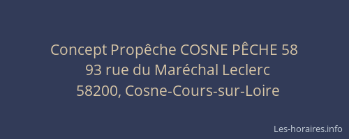 Concept Prop&ecirc;che COSNE P&Ecirc;CHE 58