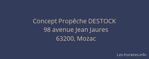 Concept Prop&ecirc;che DESTOCK