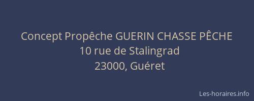 Concept Propêche GUERIN CHASSE PÊCHE