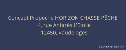 Concept Prop&ecirc;che HORIZON CHASSE P&Ecirc;CHE