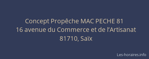 Concept Propêche MAC PECHE 81