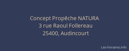 Concept Prop&ecirc;che NATURA