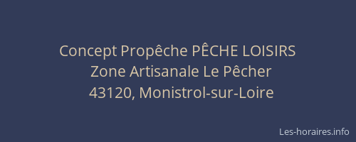 Concept Prop&ecirc;che P&Ecirc;CHE LOISIRS