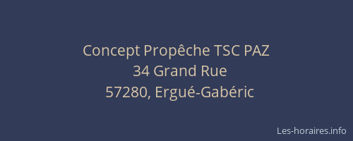 Concept Prop&ecirc;che TSC PAZ
