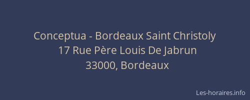 Conceptua - Bordeaux Saint Christoly