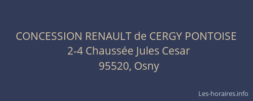 CONCESSION RENAULT de CERGY PONTOISE