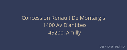 Concession Renault De Montargis
